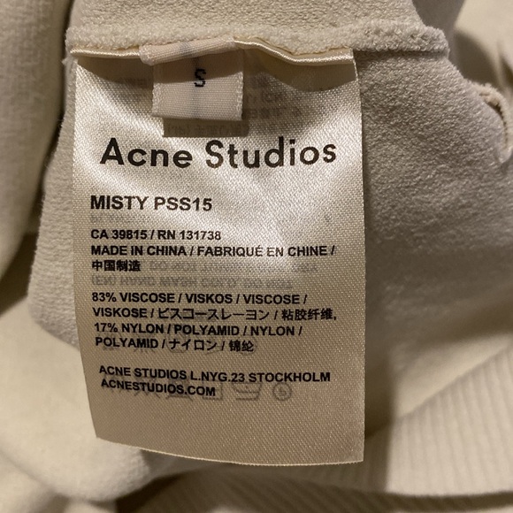 Acne studios Misty shirt - zippers on each side size small - Picture 4 of 5